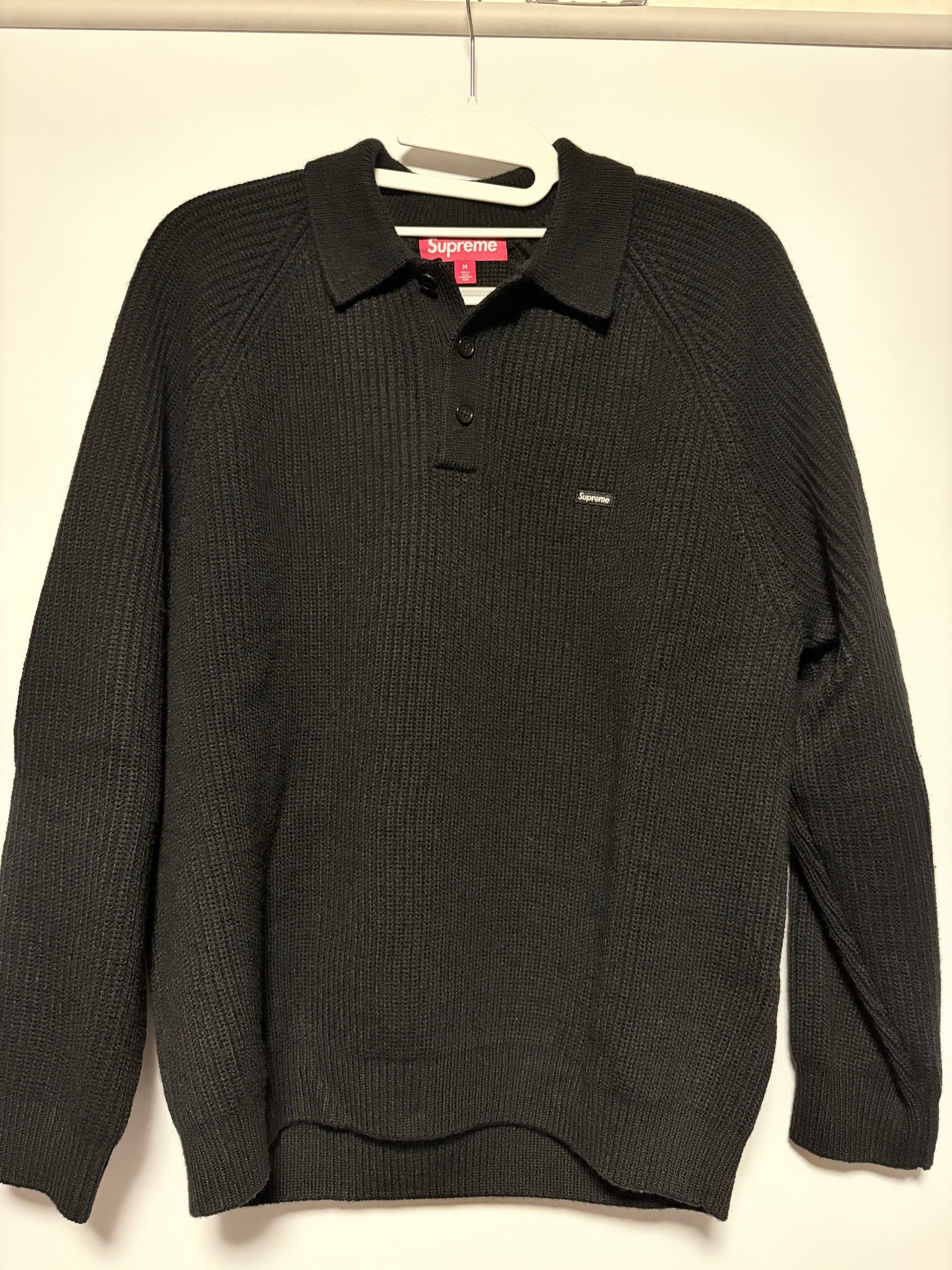 Supreme Small Box Polo Sweater (25FW) "Black"