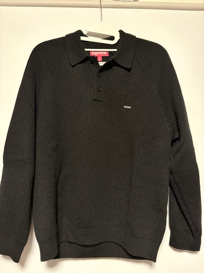 Supreme Small Box Polo Sweater (25FW) "Black"