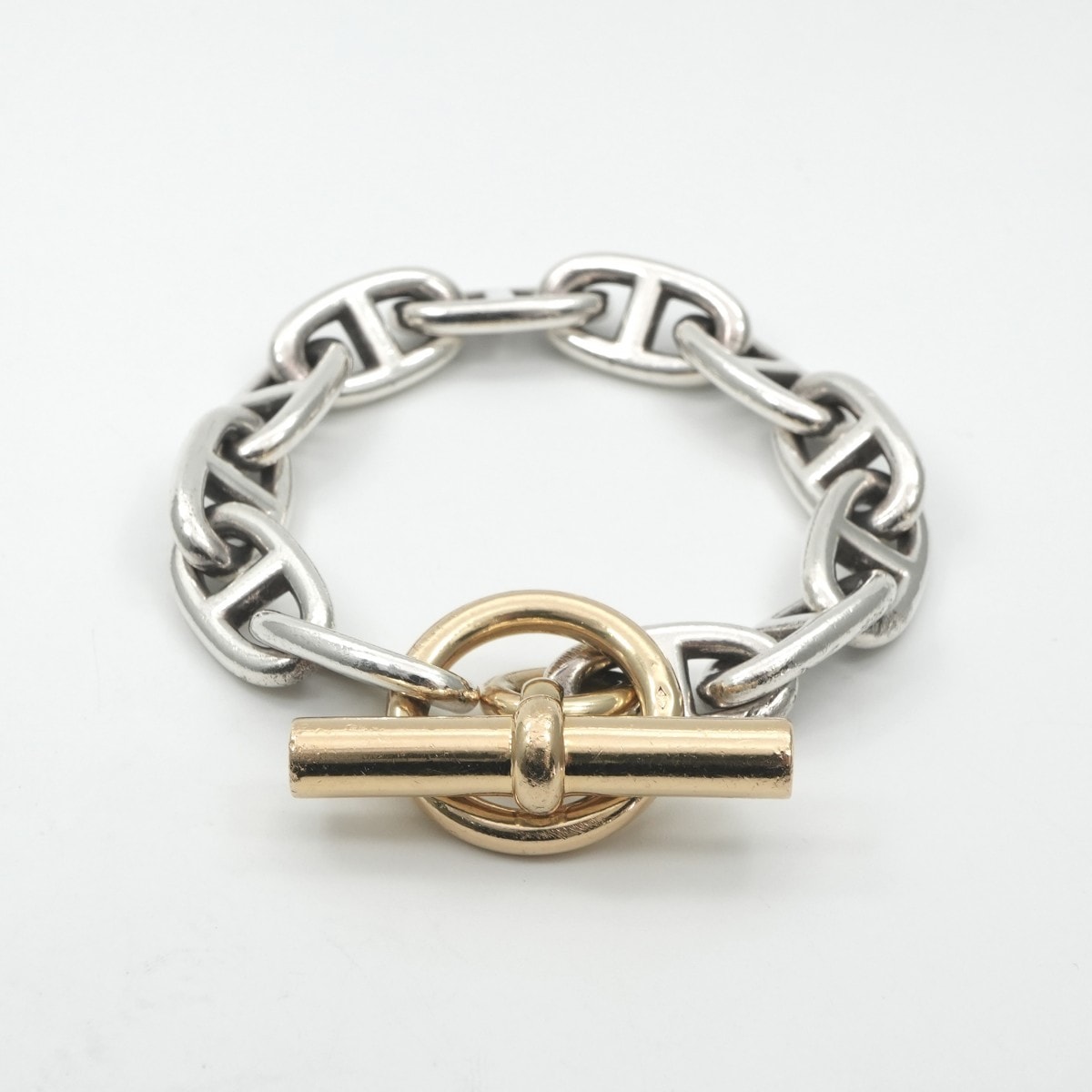 エルメス HERMES シェーヌダンクル ブレスレット バングル カフ シルバー