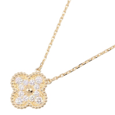 ヴァンクリーフ&アーペル Van Cleef & Arpels ヴィンテージ アルハンブラ ダイヤ ネックレス ネックレス ジュエリー K18(イエローゴールド) ダイヤモンド レディース ゴールド系 / クリア系 VCARA45300 【中古】