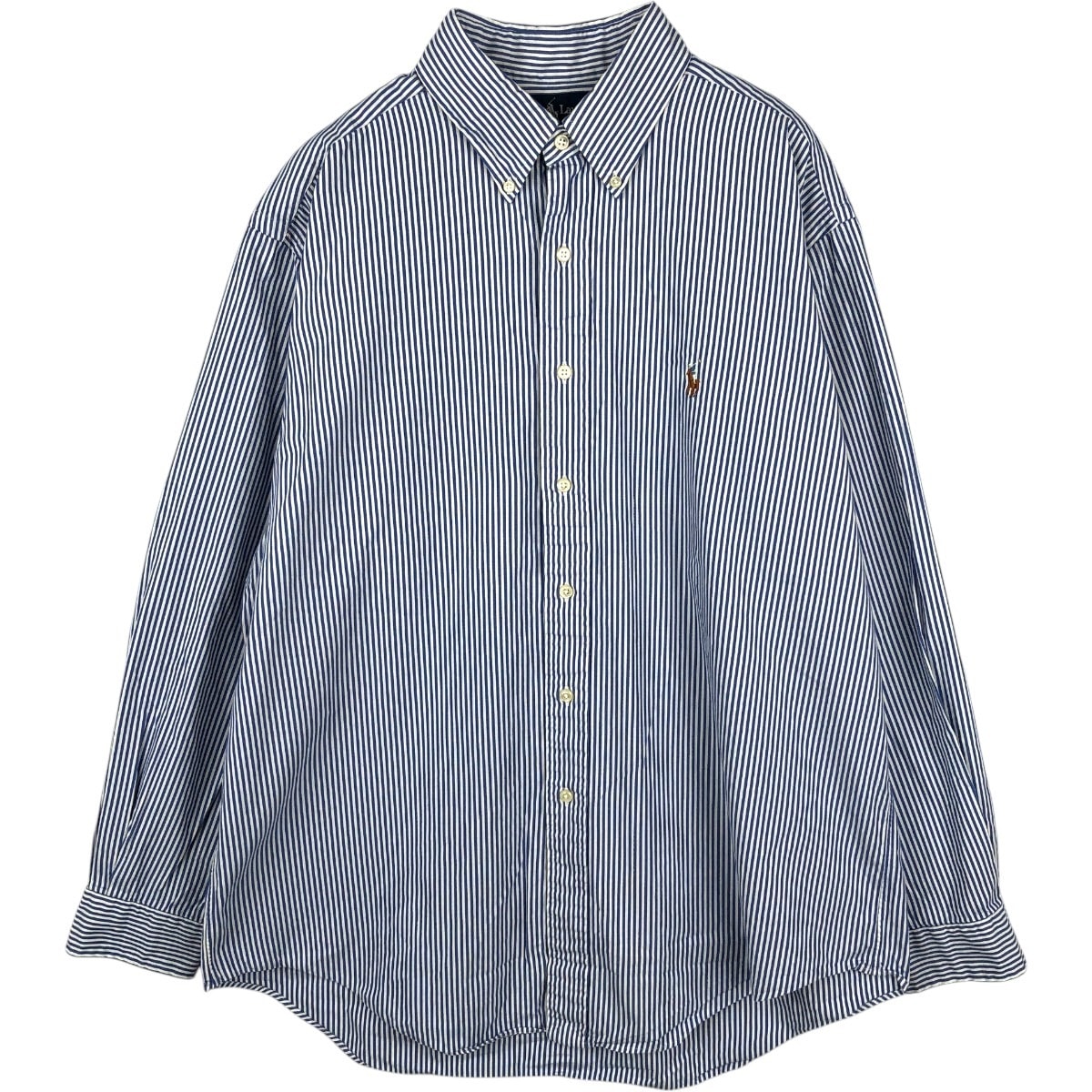 古着 ラルフローレン Ralph Lauren YARMOUTH 長袖 ボタンダウンストライプシャツ メンズL相当/eaa677942