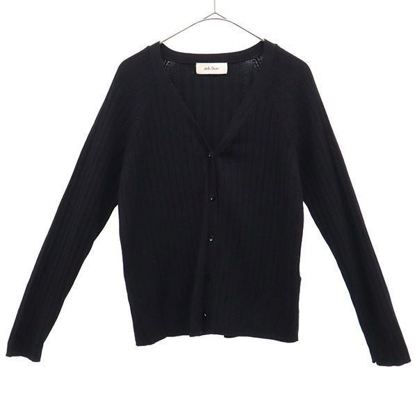 Mila Owen 長袖 リブ ニットカーディガン