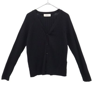 Mila Owen 長袖 リブ ニットカーディガン