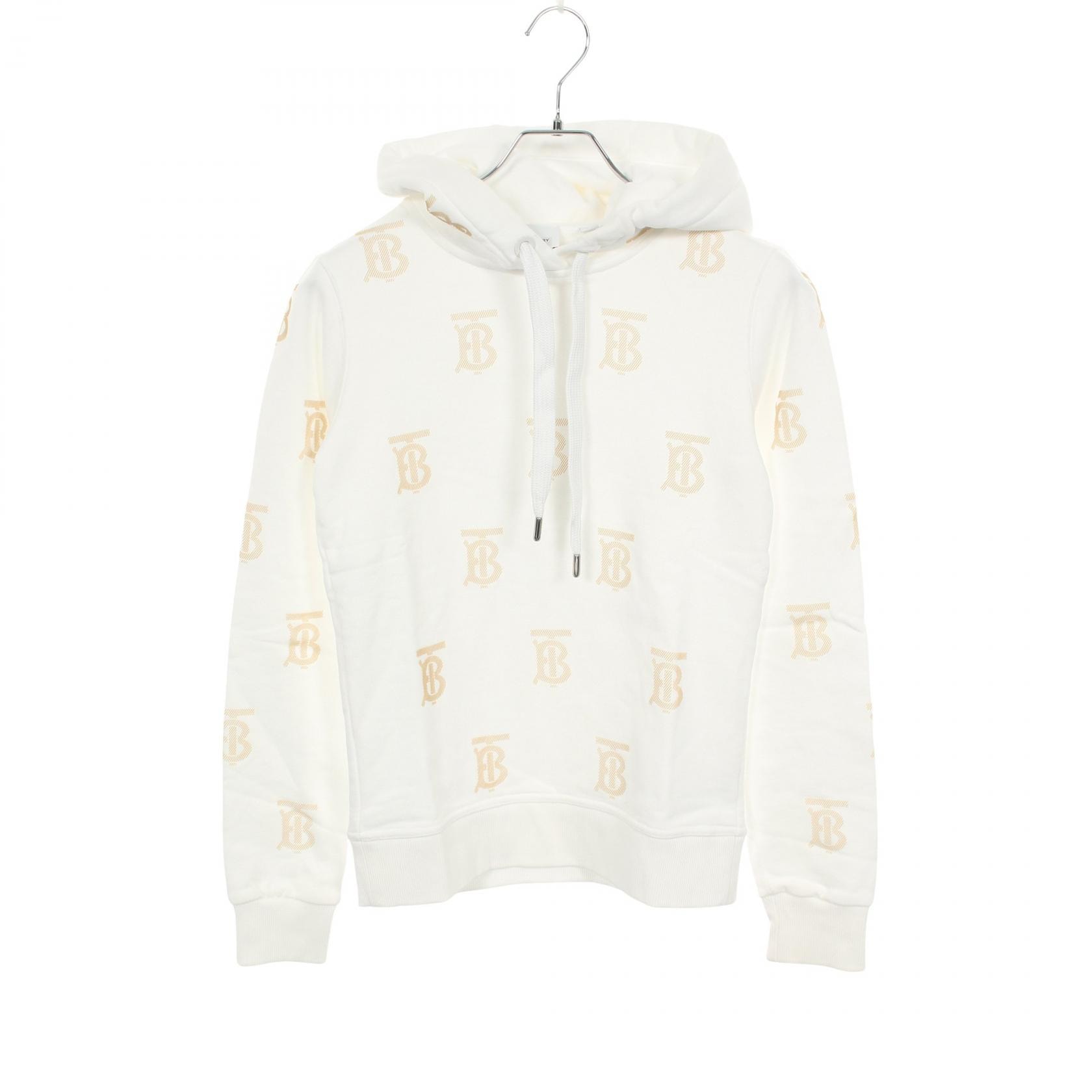 バーバリー BURBERRY パーカー 衣料品 トップス コットン レディース ホワイト系 / ベージュ系 【中古】