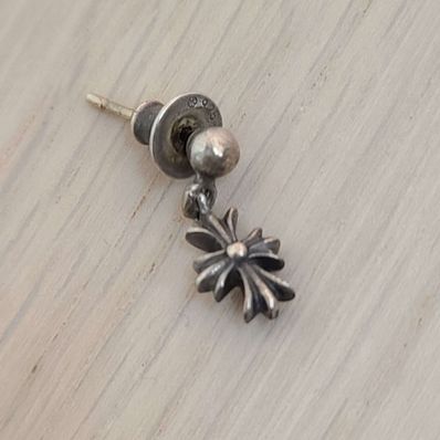 Chrome Hearts Tiny E CH Plus Drop Earrings "Silver"