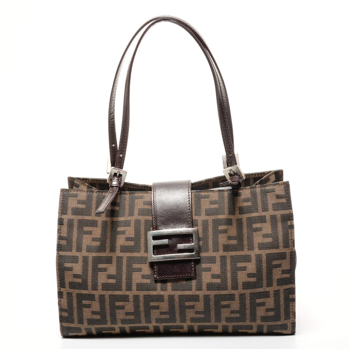 フェンディ FENDI キャンバス ズッカ マンマ バケット トートバッグ【中古】