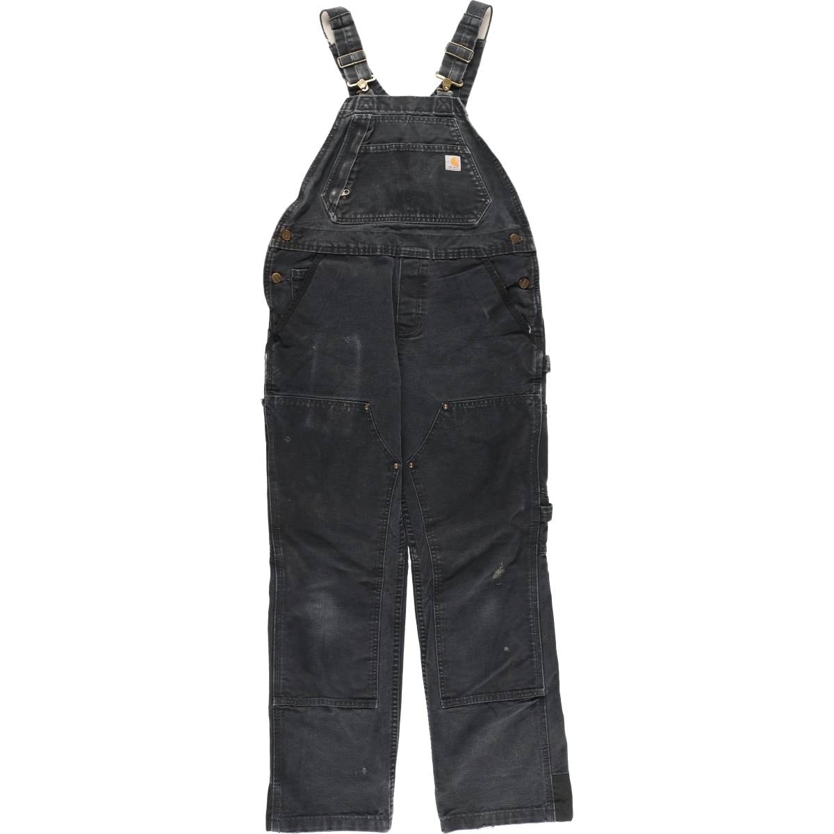 古着 カーハート Carhartt ダブルニー ダック オーバーオール レディースXXL(w34)相当/eaa608247