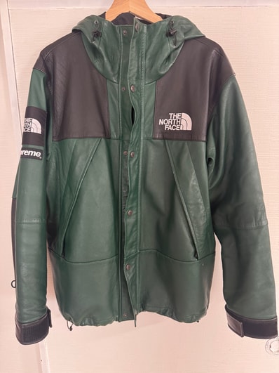 Supreme x The North Face Leather Mountain Parka "Green"