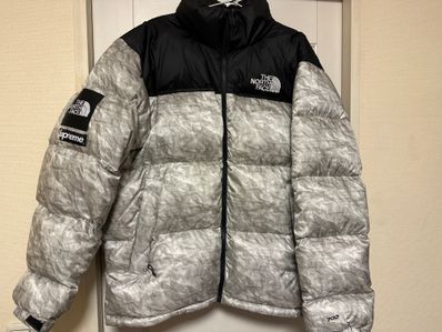Supreme x The North Face Nuptse Jacket "White Paper Print"