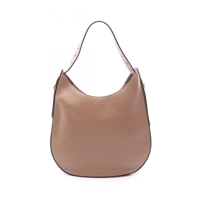 トッズ TOD'S オーボエ ミディアム ショルダーバッグ バッグ レザー レディース グレー系 【中古】
