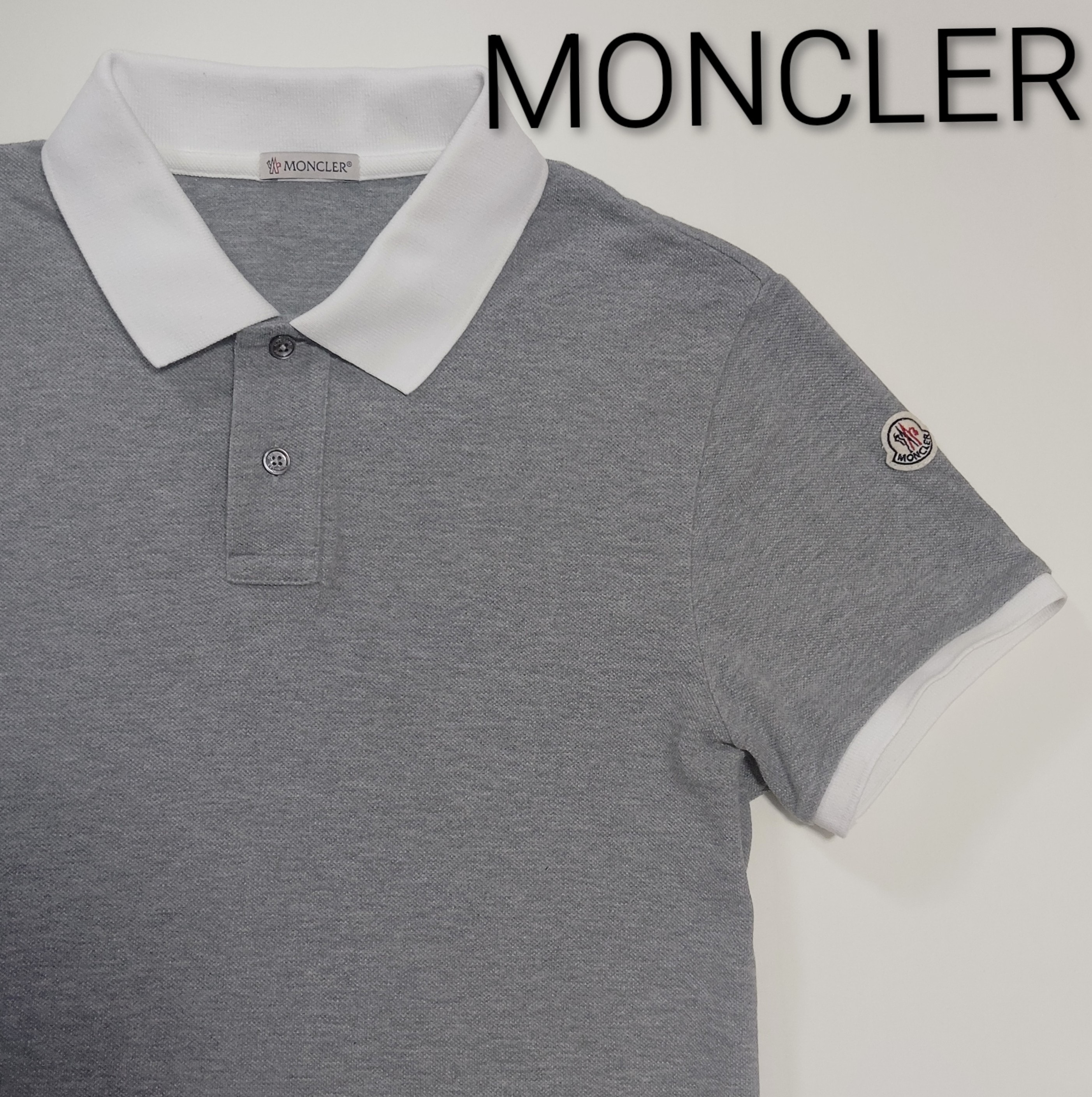 MONCLER グレー ポロシャツ