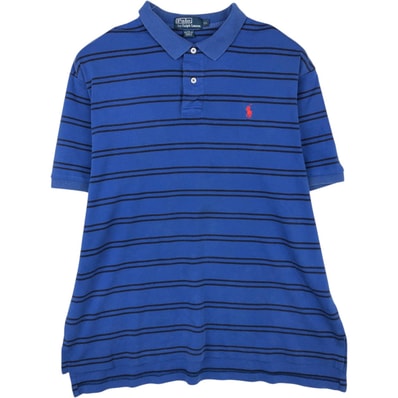 古着 ラルフローレン Ralph Lauren POLO by Ralph Lauren 半袖 ボーダー ポロシャツ メンズXL相当/eaa623951