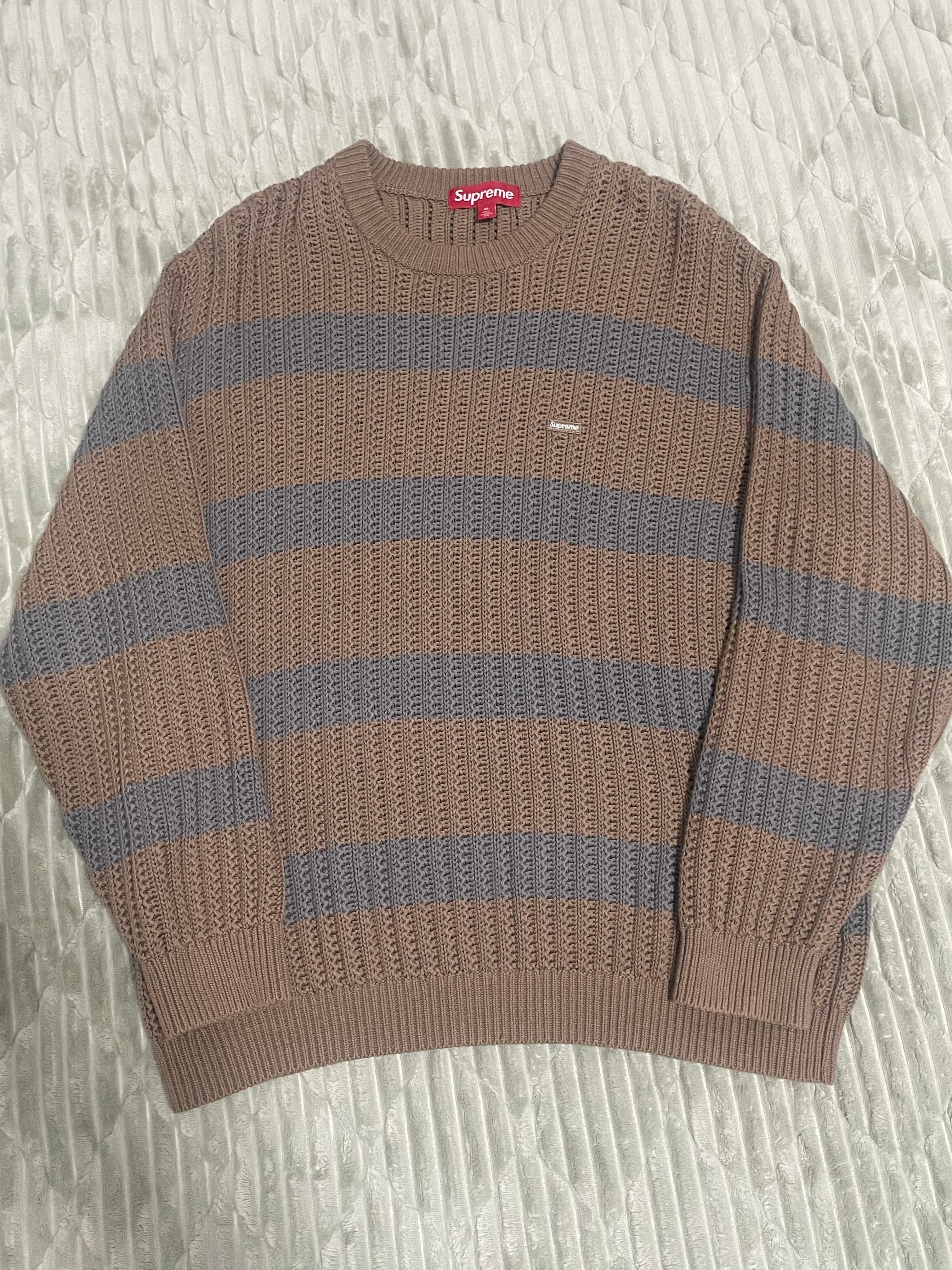 Supreme Loose Gauge Stripe Small Box Sweater 