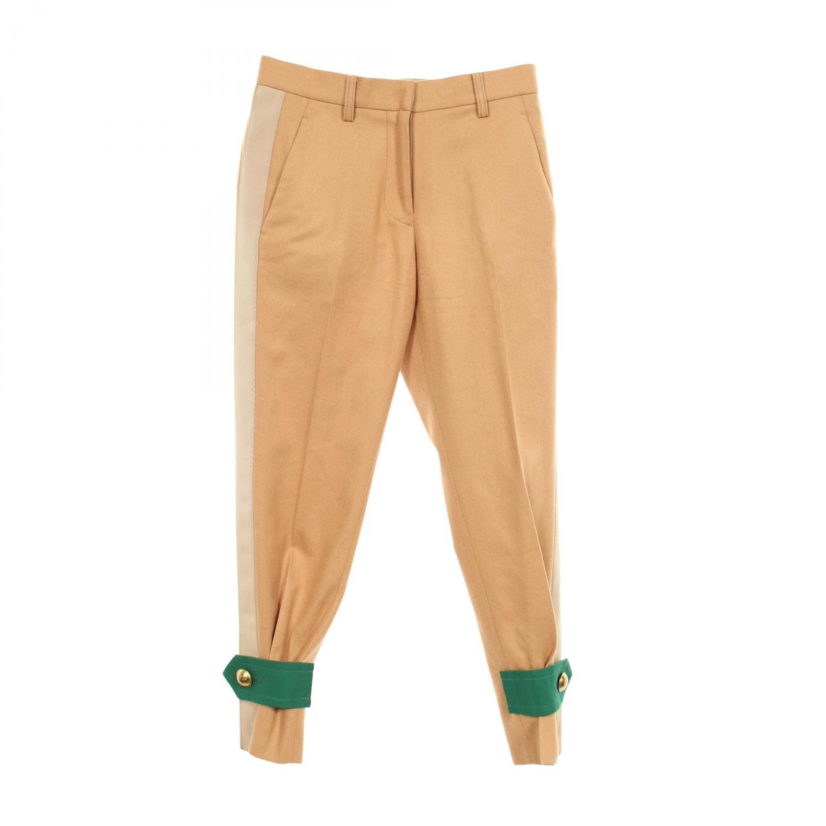 サカイ Sacai テーパード パンツ 衣料品 ボトムス ウール レディース ベージュ系 / グリーン系 【中古】