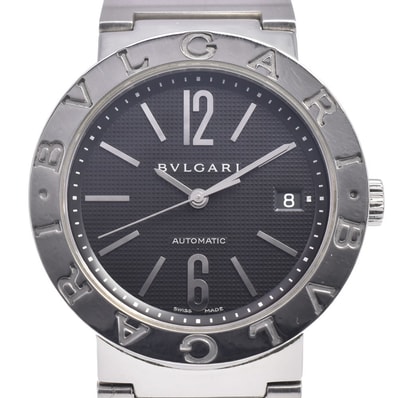 ブルガリ BVLGARI BB38SS AUTO ブルガリブルガリ デイト ブラック 自動巻き メンズ 良品 箱・保証書付き 腕時計 G#149959