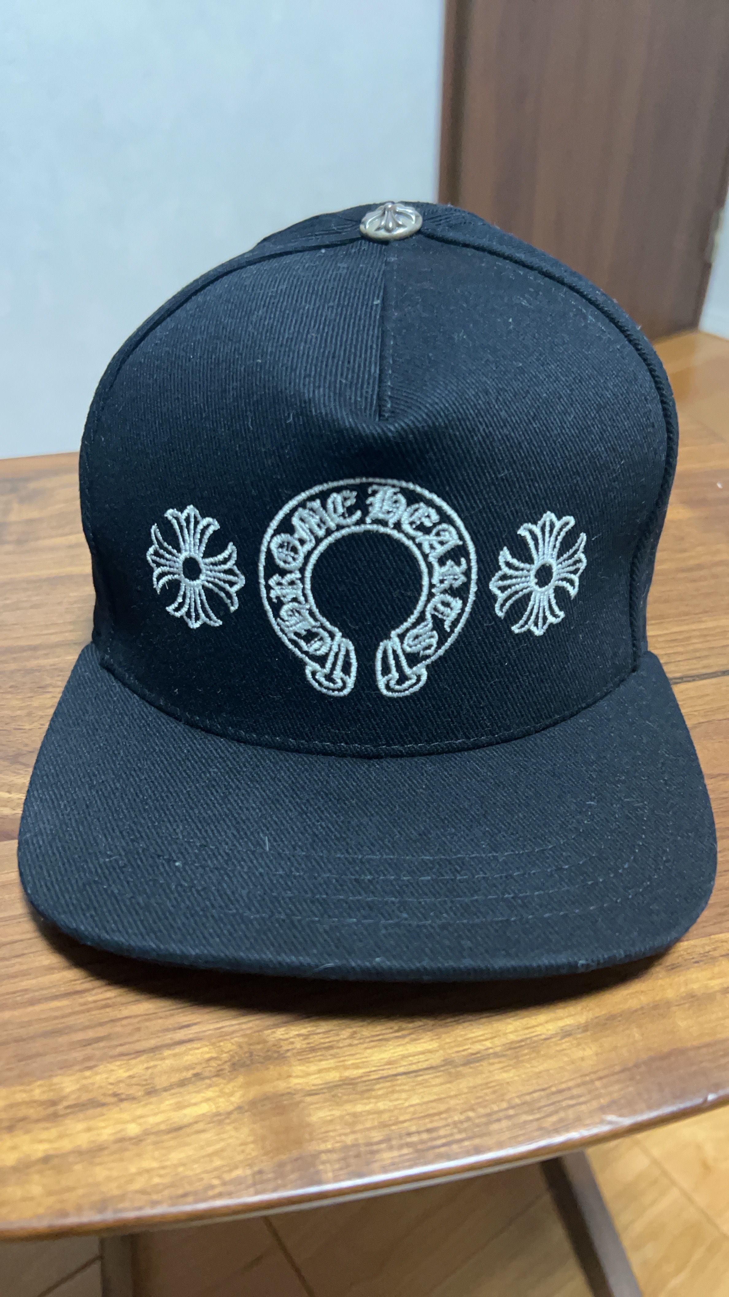 Chrome Hearts Baseball Cap Horseshoe & Cross "Black/White"