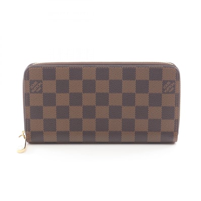 ルイ・ヴィトン LOUIS VUITTON ジッピーウォレット ラウンド長財布 財布 PVC ダミエ エベヌ レディース ブラウン系 N60046 【中古】