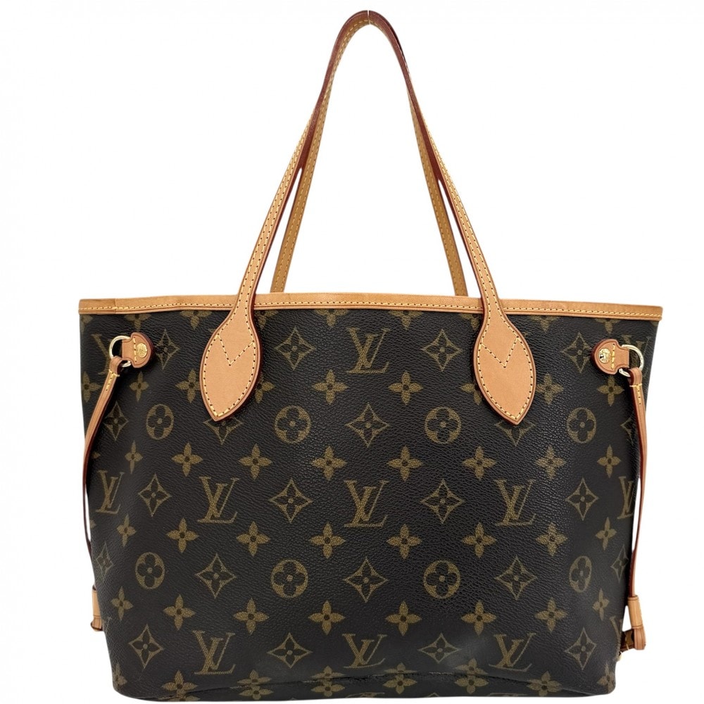 LOUIS VUITTON ルイヴィトン トートバッグ ハンドバッグ 肩掛け ネヴァーフルPM モノグラム M40155 ブラウン 茶 ゴールド金具 レディース【中古品】
