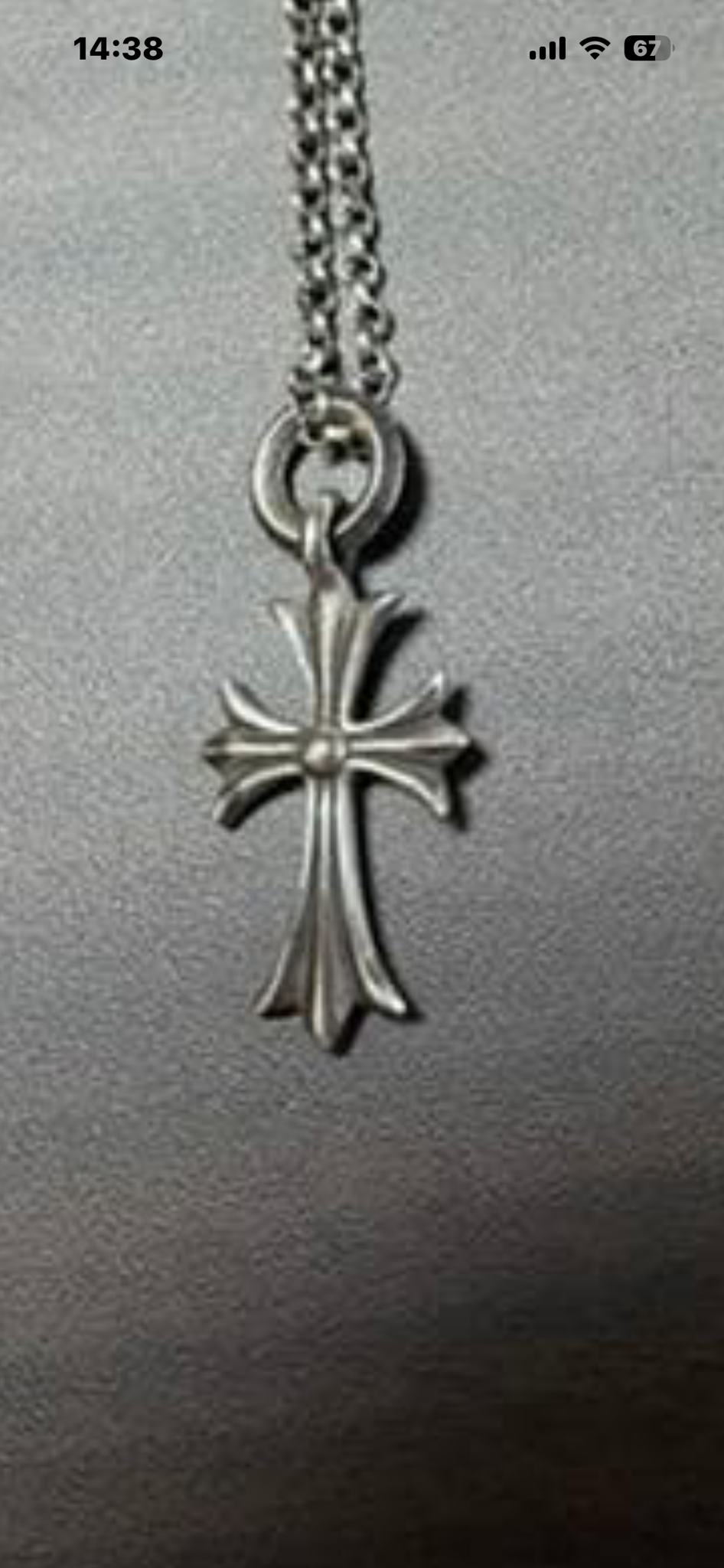 Chrome Hearts Tiny CH Cross Charm "Silver"