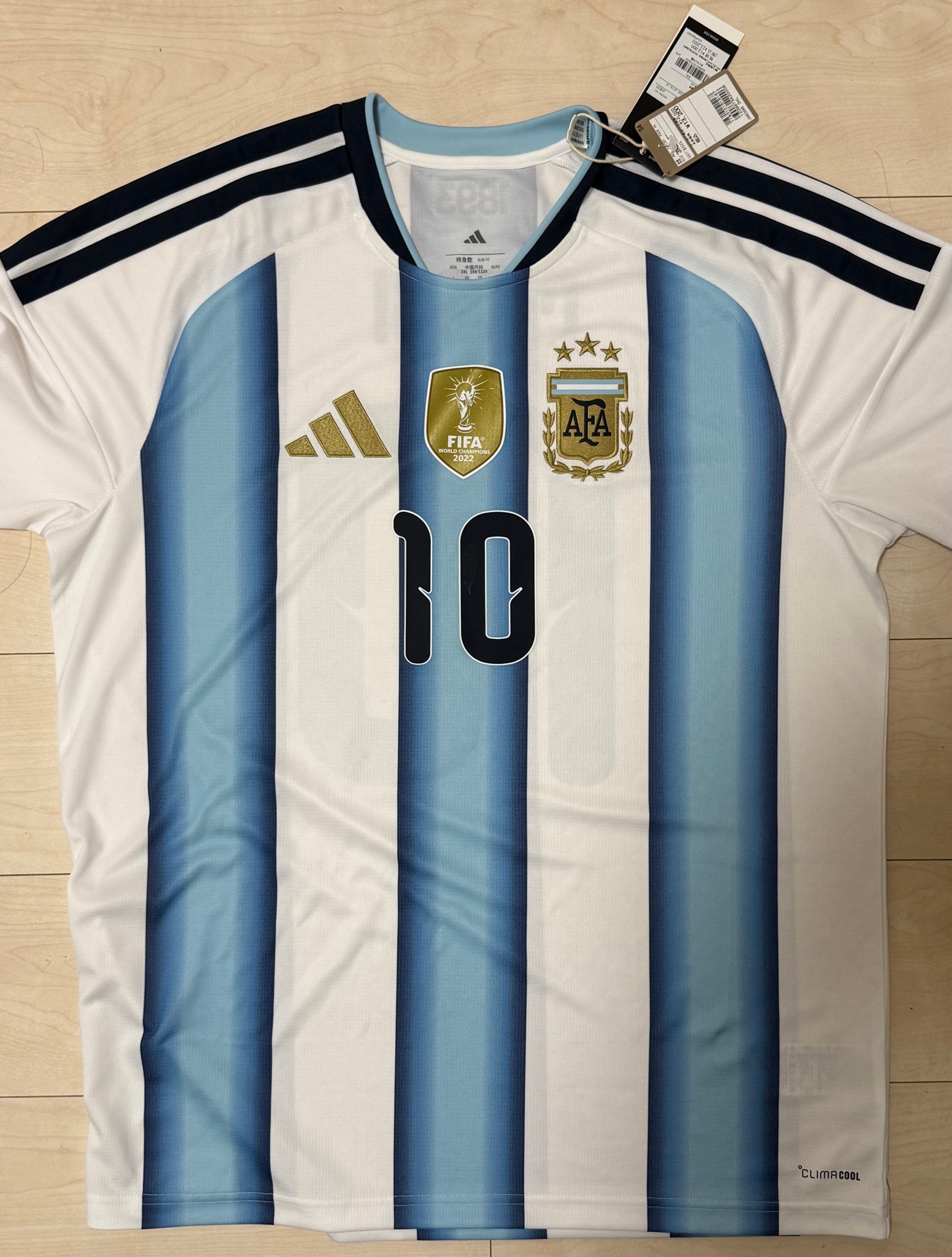 adidas Argentina 26 Home Replica Jersey #10 "White/Icey Blue/Light Blue"