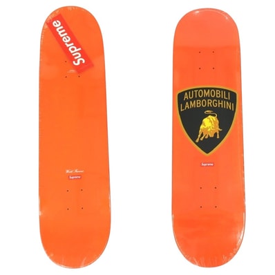 【中古】シュプリーム Supreme 2022年春夏 Automobili Lamborghini Skateboard スケートボード デッキ スケボー オレンジ【サイズ8.25×32】【メンズ】