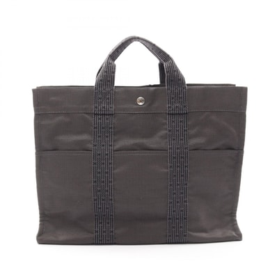 エルメス HERMES エールラインMM トートバッグ バッグ ナイロンキャンバス メンズ レディース グレー系 【中古】