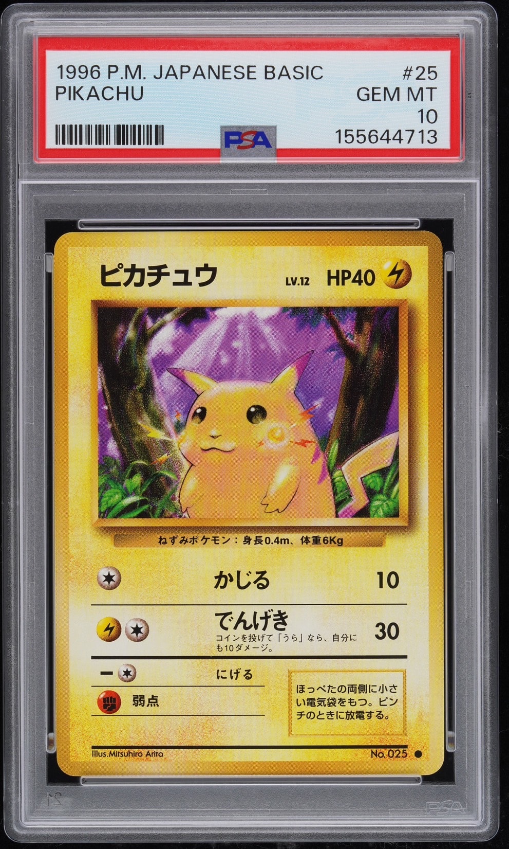 ピカチュウ ● : 旧裏 [PMCG1-2](拡張パック「ポケットモンスター カードゲーム」再販)