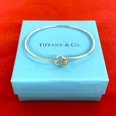 TIFFANY&Co. ティファニー フック&アイ バングル シルバー925 K18イエローゴールド ブレスレット シルバー
37369