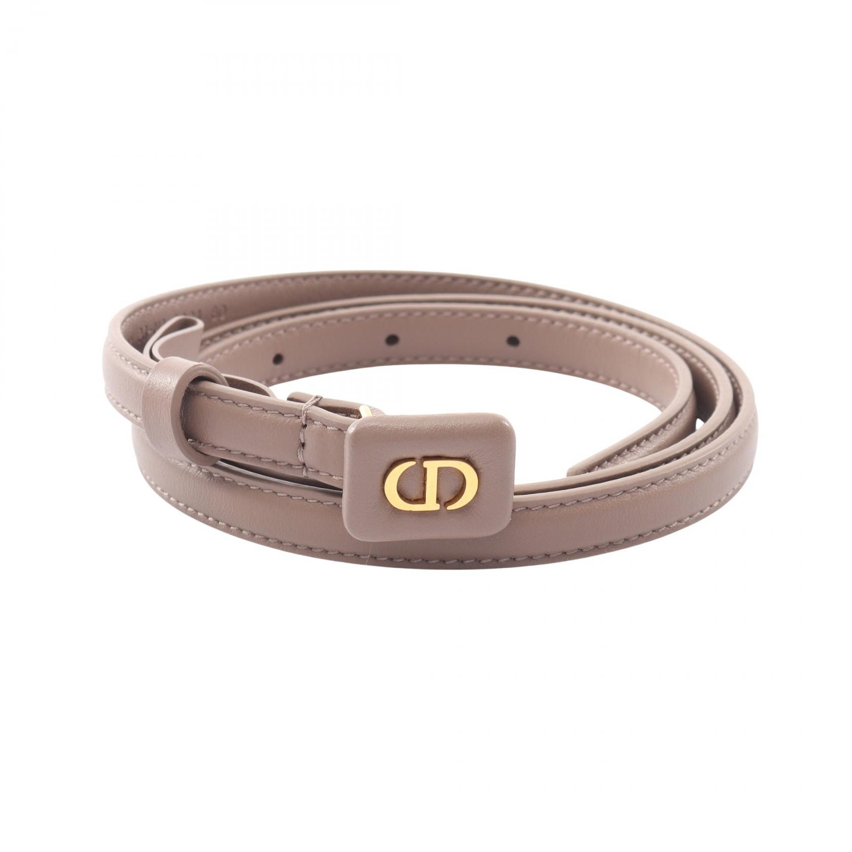 ディオール Dior CDロゴ ベルト 衣料品 レザー レディース ベージュ系 【中古】