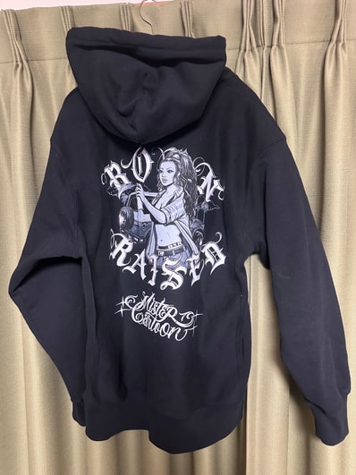 Born x Raised x Mister Cartoon Homegirl Rocker Hoodie "Black"