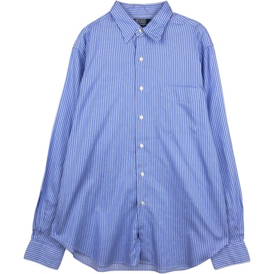 古着 ラルフローレン Ralph Lauren POLO by Ralph Lauren WARWICK 長袖 コットンストライプシャツ メンズL相当/eaa659223