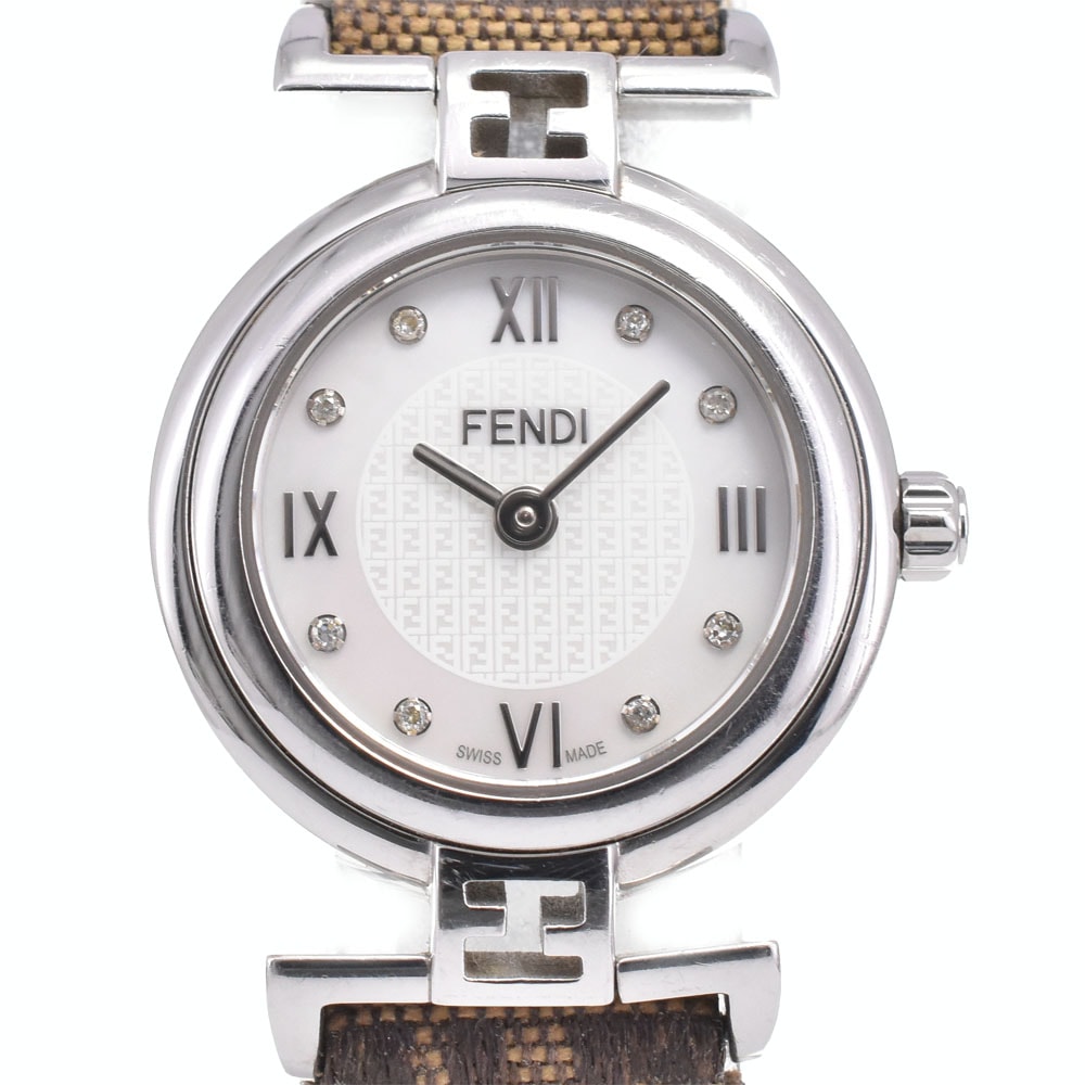 値下 フェンディ FENDI 2700L モダ 8P ダイヤモンド クォーツ レディース 良品 A#146182