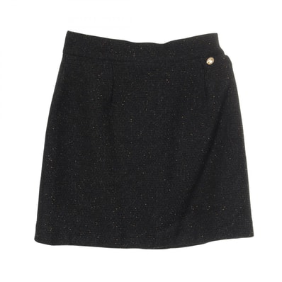 シャネル CHANEL ココマーク スカート 衣料品 ボトムス ウール ポリエステル レディース ブラック系 【中古】
