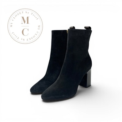 ルイヴィトン LOUIS VUITTON ドナライン モノグラム ブーツ ショートブーツ 靴 シューズ スエード ブラック ブラウン アンクルブーツ