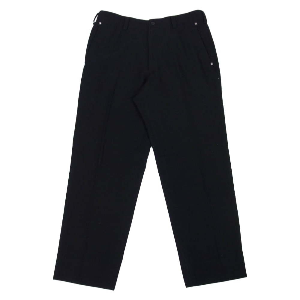 Yohji Yamamoto POUR HOMME ヨウジヤマモトプールオム パンツ HN-P16-101 ウール スタッズ トラウザーズ スラックス パンツ ブラック系 2【中古】