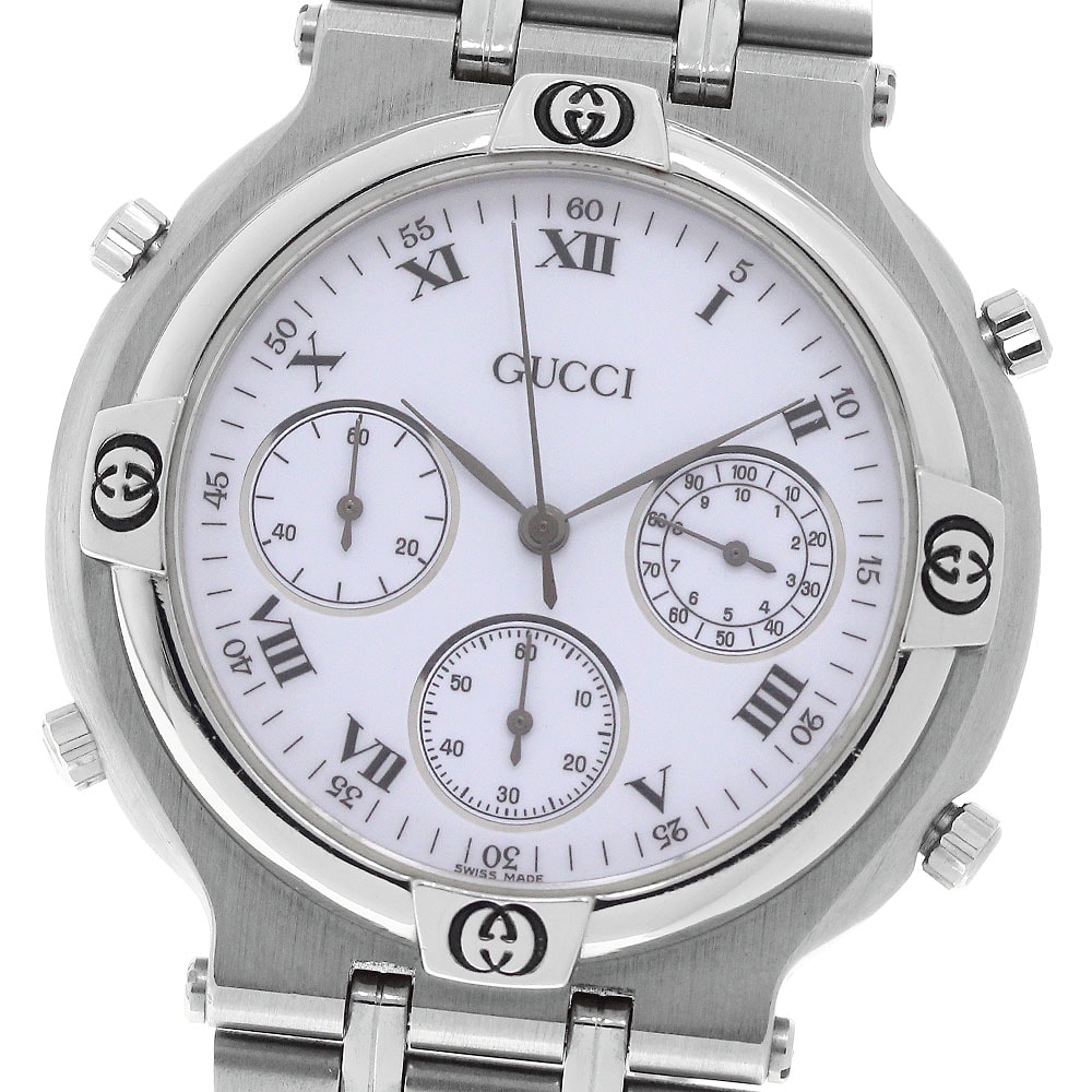 グッチ GUCCI 9300 クロノグラフ クォーツ メンズ _968506
