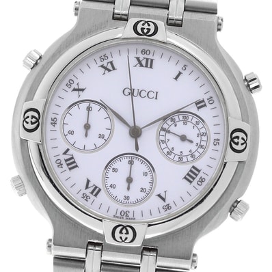 グッチ GUCCI 9300 クロノグラフ クォーツ メンズ _968506