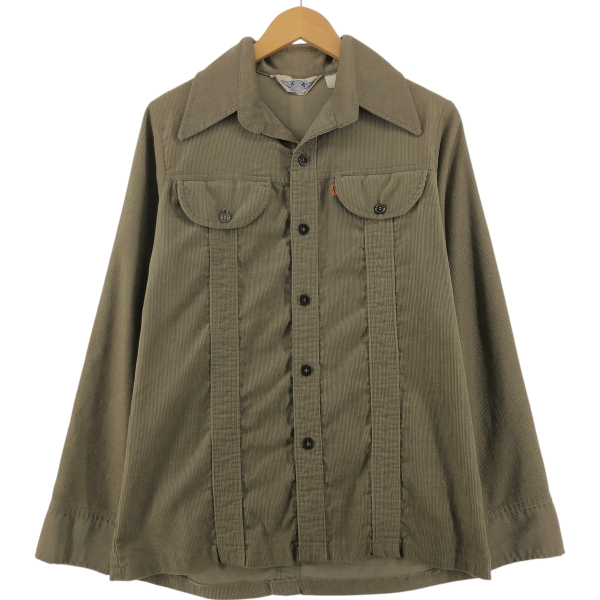 古着 70年代 リーバイス Levi's PANATELA パナテラ 長袖 コーデュロイシャツ メンズM相当 ヴィンテージ/eaa525213