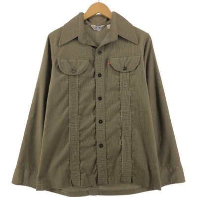 古着 70年代 リーバイス Levi's PANATELA パナテラ 長袖 コーデュロイシャツ メンズM相当 ヴィンテージ/eaa525213