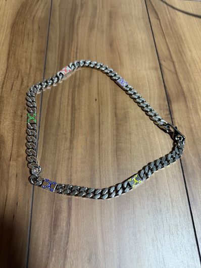 Louis Vuitton LV Mosaic Necklace "Silver"