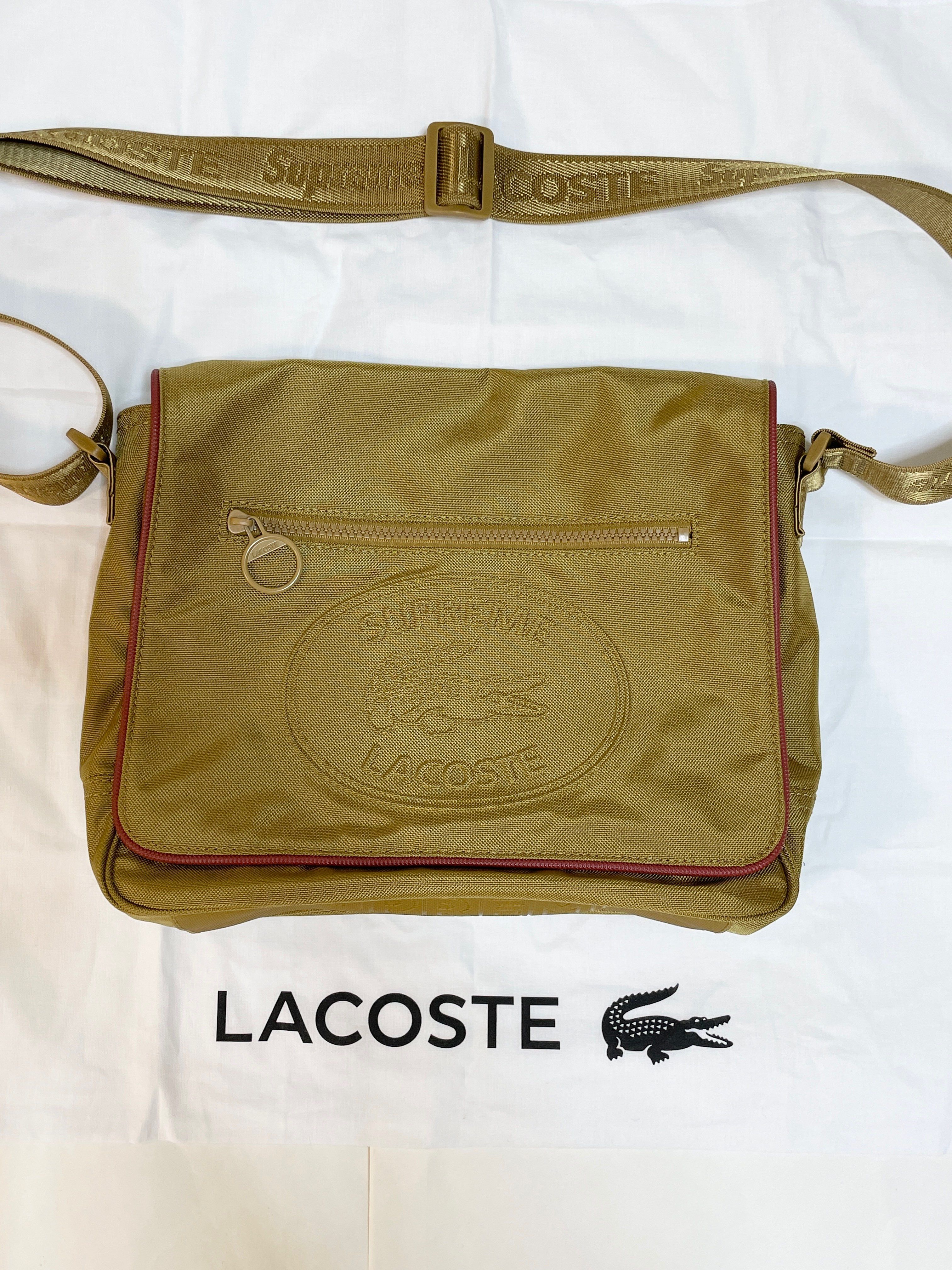 Supreme x LACOSTE Small Messenger Bag "Tan"