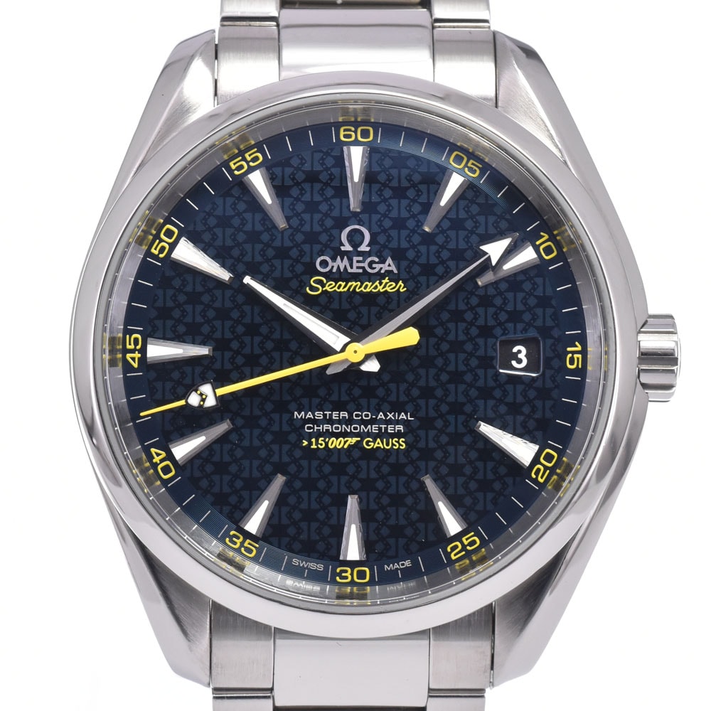 オメガ OMEGA 231.10.42.21.03.004 シーマスター アクアテラ ジェームズボンド 007 限定品 自動巻き メンズ 美品 保証書付き K#147818