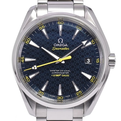 オメガ OMEGA 231.10.42.21.03.004 シーマスター アクアテラ ジェームズボンド 007 限定品 自動巻き メンズ 美品 保証書付き K#147818