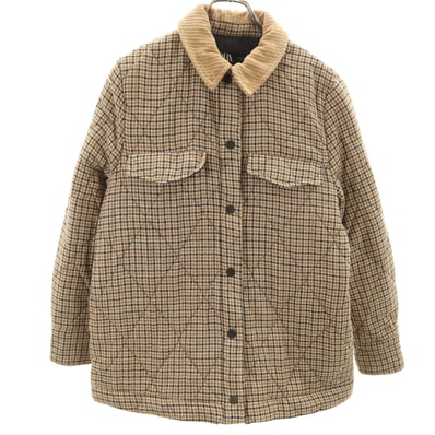 ZARA ザラ チェック柄 キルティングジャケット XS ブラウン