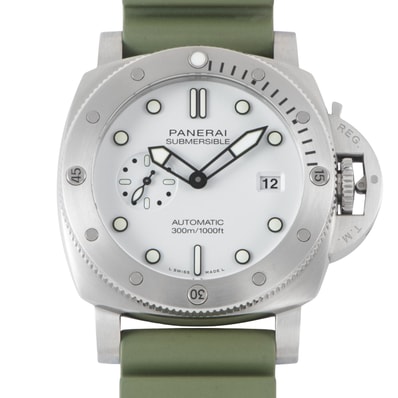 OFFICINE PANERAI オフィチーネパネライ サブマーシブル クアランタクアトロ ビアンコ PAM01226 ステンレススチール【中古】