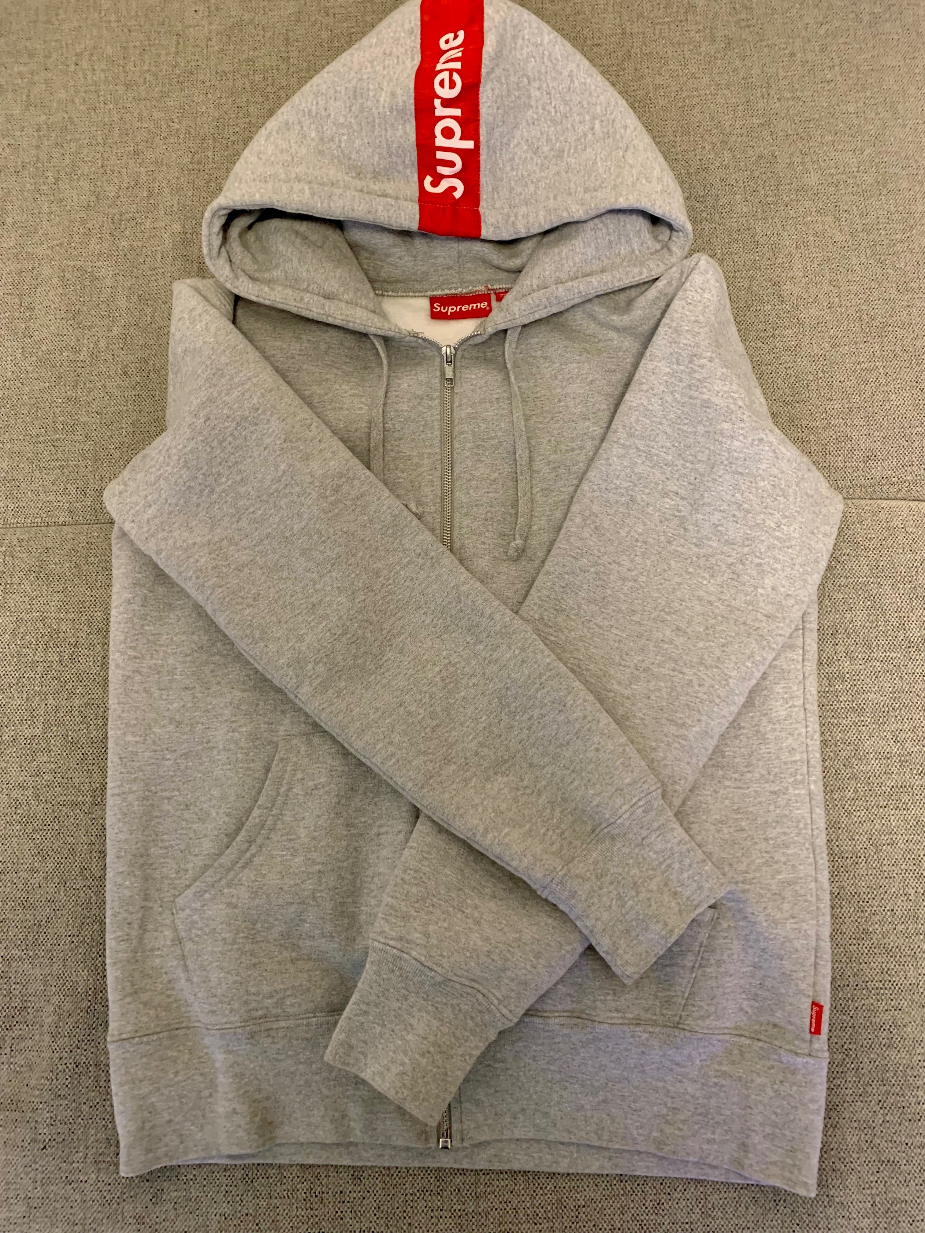 Supreme 14AW Logo Tape Zip Upパーカー