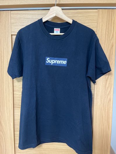 Supreme New York Yankees Box Logo Tee "Navy"