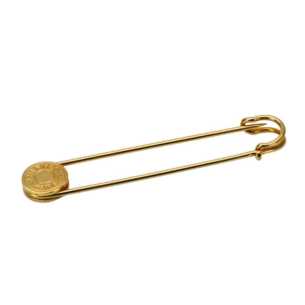 【中古】 エルメス ブローチ セリエ メタル ゴールド メッキ 小物 アクセサリー レディース 女性 HERMES