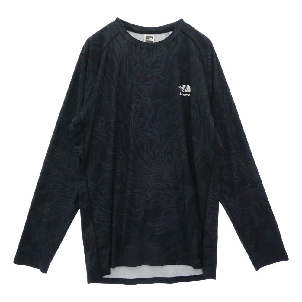 Supreme シュプリーム カットソー 22AW Base Layer L/S Top ベース レイヤー 長袖 カットソー ネイビー系 ダークグレー系 L【中古】