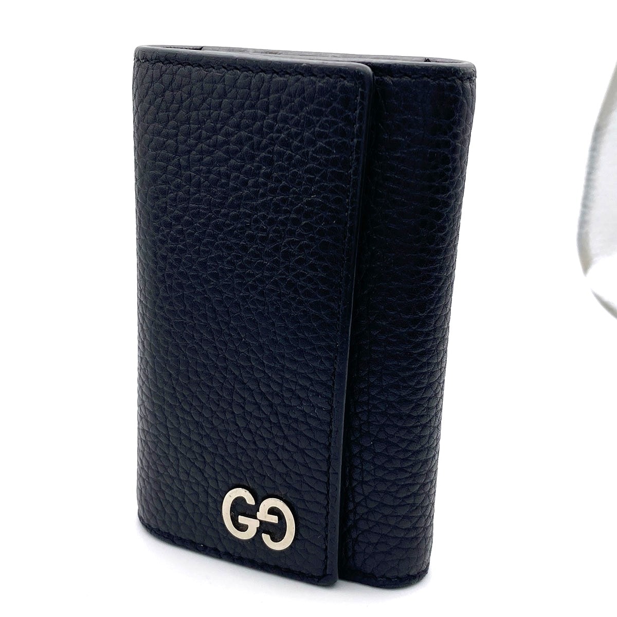D (傷や汚れあり)】GUCCI グッチ GGメタル レザー キーケース キー